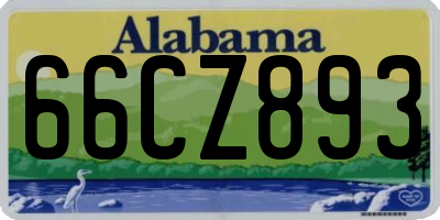 AL license plate 66CZ893