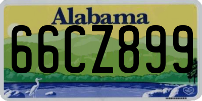 AL license plate 66CZ899