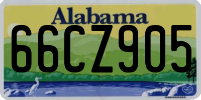 AL license plate 66CZ905