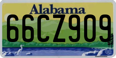 AL license plate 66CZ909