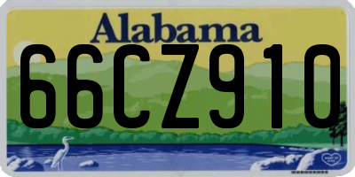 AL license plate 66CZ910