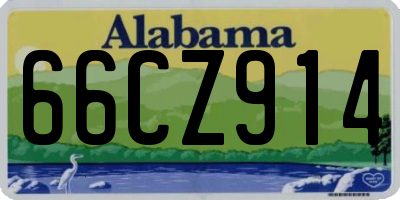AL license plate 66CZ914