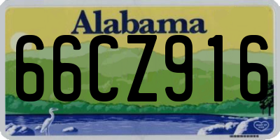 AL license plate 66CZ916