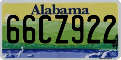 AL license plate 66CZ922