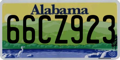 AL license plate 66CZ923