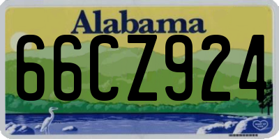AL license plate 66CZ924