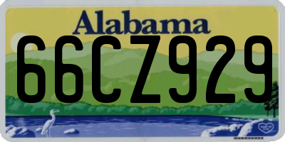 AL license plate 66CZ929