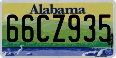 AL license plate 66CZ935