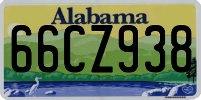 AL license plate 66CZ938