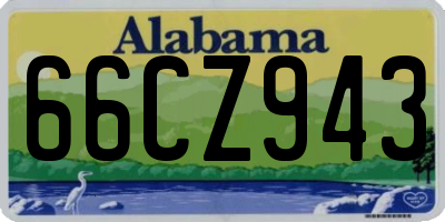 AL license plate 66CZ943
