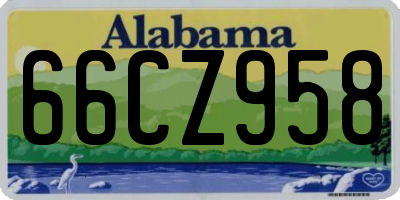 AL license plate 66CZ958