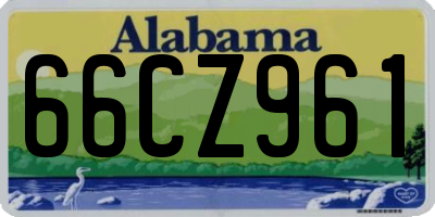 AL license plate 66CZ961