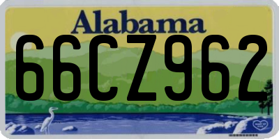 AL license plate 66CZ962
