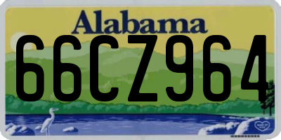 AL license plate 66CZ964