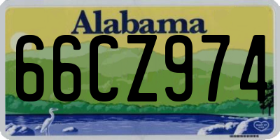 AL license plate 66CZ974