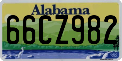 AL license plate 66CZ982
