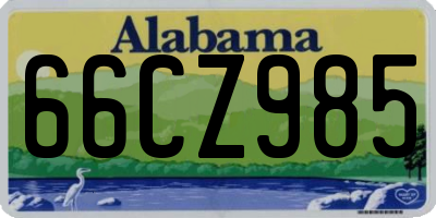 AL license plate 66CZ985