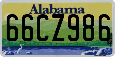 AL license plate 66CZ986