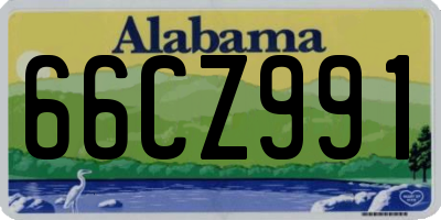 AL license plate 66CZ991