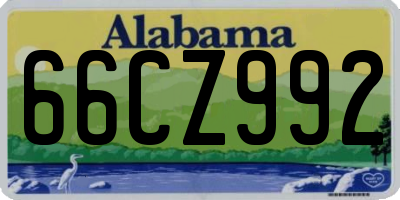AL license plate 66CZ992