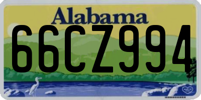 AL license plate 66CZ994