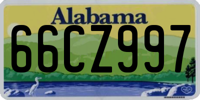 AL license plate 66CZ997