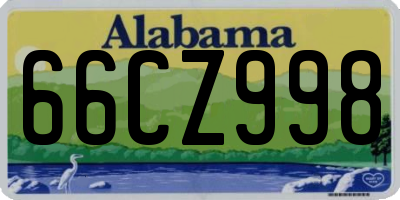 AL license plate 66CZ998