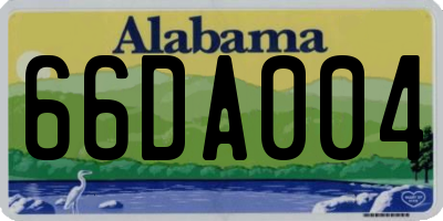 AL license plate 66DA004