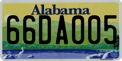 AL license plate 66DA005