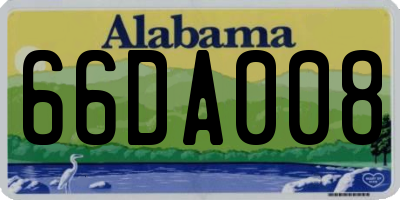AL license plate 66DA008