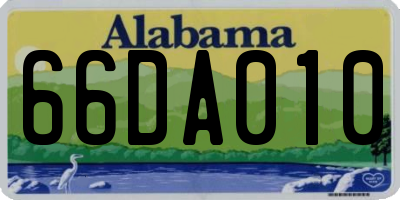 AL license plate 66DA010