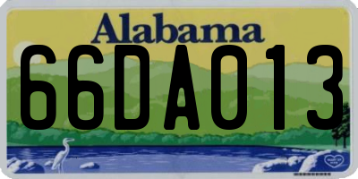 AL license plate 66DA013