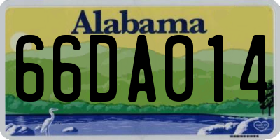 AL license plate 66DA014