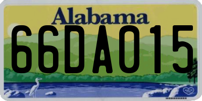 AL license plate 66DA015