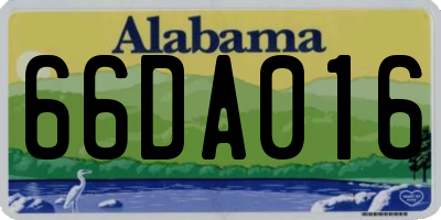 AL license plate 66DA016