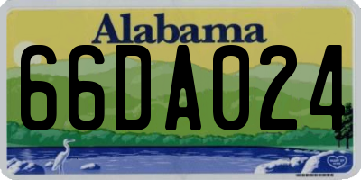 AL license plate 66DA024