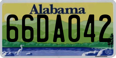 AL license plate 66DA042