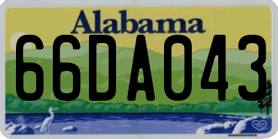 AL license plate 66DA043