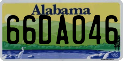 AL license plate 66DA046