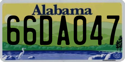 AL license plate 66DA047
