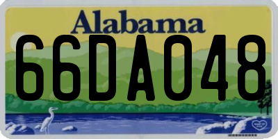AL license plate 66DA048