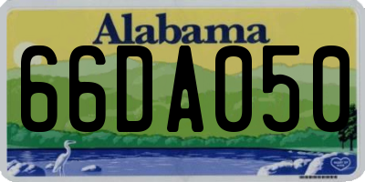 AL license plate 66DA050