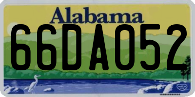 AL license plate 66DA052