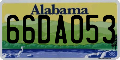 AL license plate 66DA053