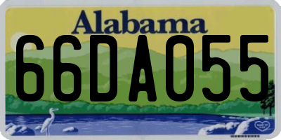 AL license plate 66DA055