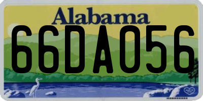 AL license plate 66DA056