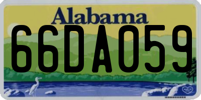 AL license plate 66DA059