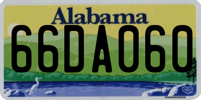 AL license plate 66DA060