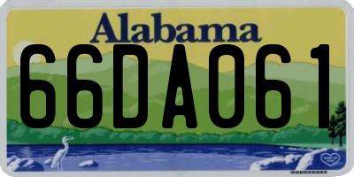 AL license plate 66DA061