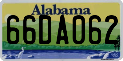 AL license plate 66DA062